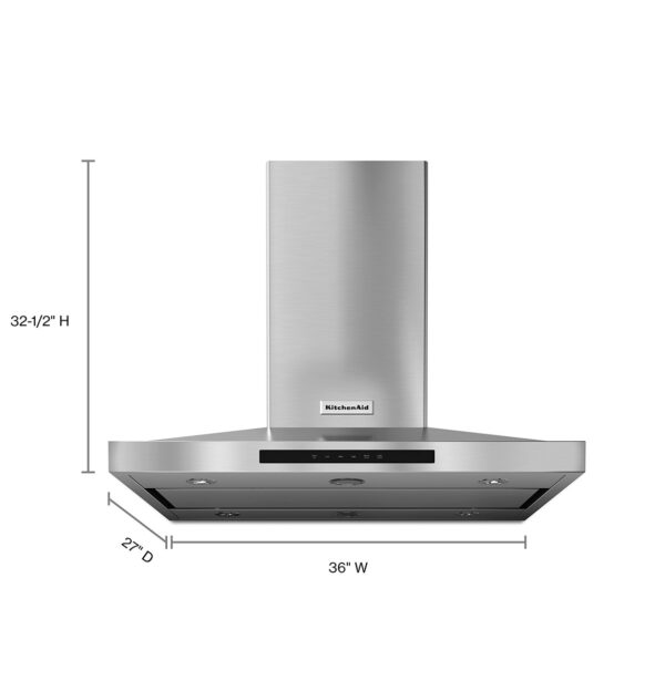 KVIB606DSS Campana Isla 36" 600 CFM Kitchenaid Acero Inoxidable