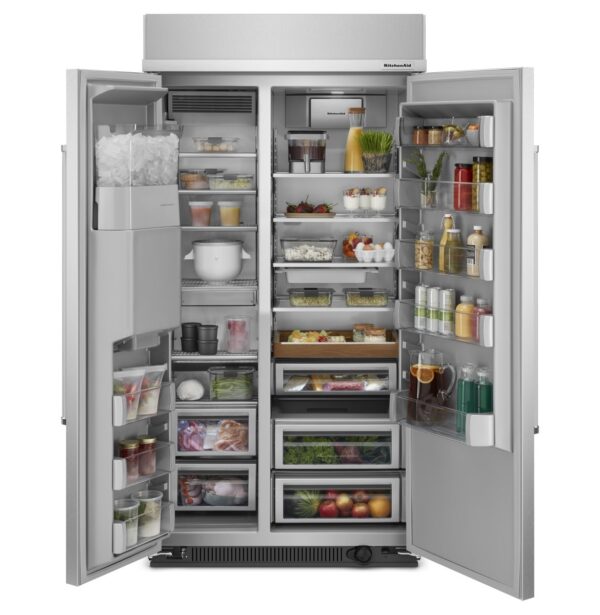 KBSD702MPS Refrigerador Empotrable Kitchenaid 42" Con Despachador Acero Inoxidable Print Shield