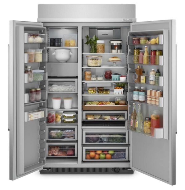 KBSN708MPS Refrigerador Empotrable Kitchenaid 48" Sin Despachador Acero Inoxidable Print Shield